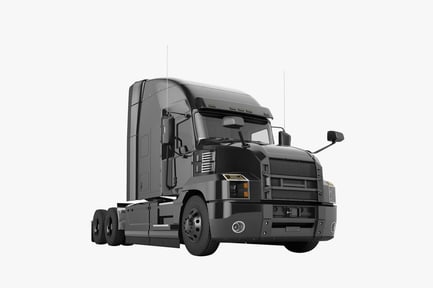 Preview: Black Semi Truck Cab - Generic Design