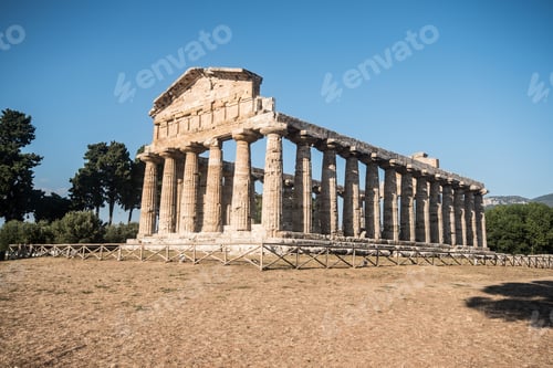 Preview: View of the Temple of Hera I in Paestum, Italy.