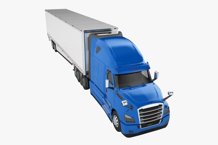 Preview: Blue Semi Truck with Enclosed Trailer