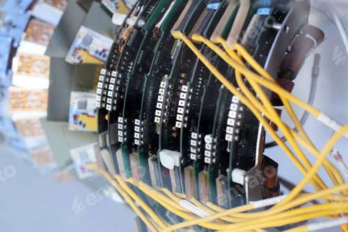 Preview: Cables with wires in electrical device