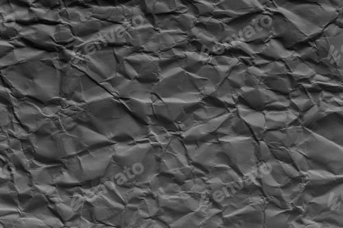 Preview: Black Abstract Texture Crumpled Paper Closeup For A Background Or For Wallpaper
