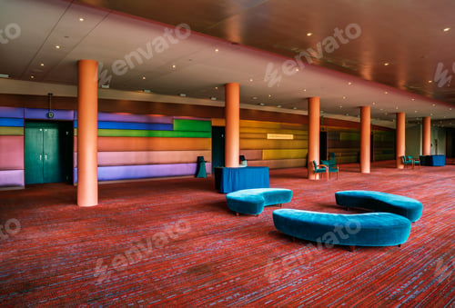 Preview: A large open space in a hospitality or business venue, conference centre hotel, public space.