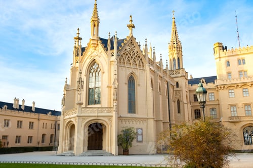 Preview: Lednice castle Chateau in Moravia, Czech Republic. UNESCO World Heritage Site.