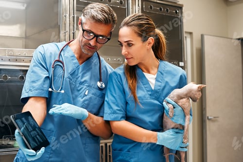 Preview: Animals for examination and treatment in the veterinary clinic
