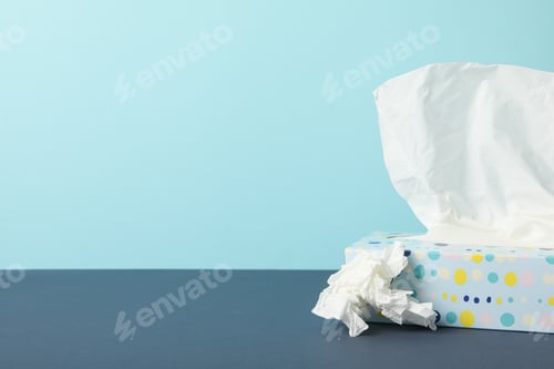 Preview: A pack of napkins on a blue background