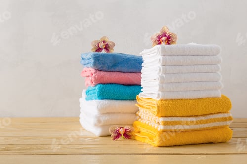 Preview: towels roll with flower