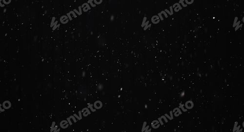 Preview: Falling snow on a black background. Selective focus.
