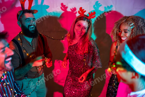 Preview: Friends dancing at New Year's Eve party