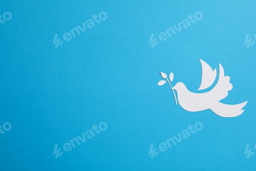 Preview: International day of peace or world peace day, symbol of peace - pigeon