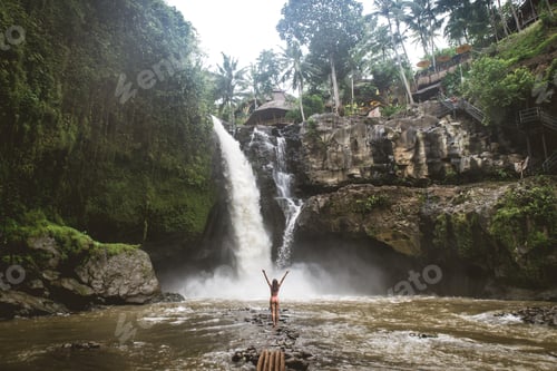Preview: Pretty girl at Tegenungan Waterfall, Bali