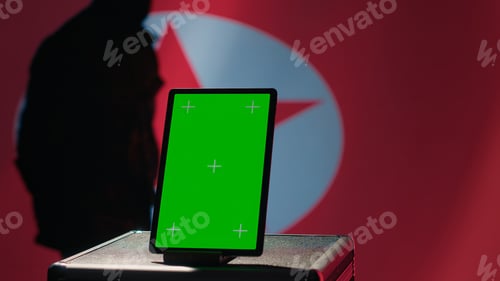 Preview: Green screen device used by North Korean regime to control border