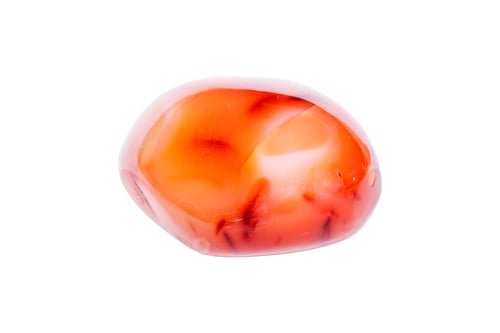 Preview: Carnelian mineral stone on white background