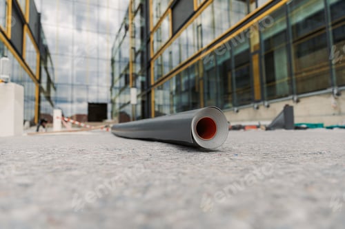 Preview: Synthetic PVC membranes for waterproof system. Details with hot air welding and membrane rollers