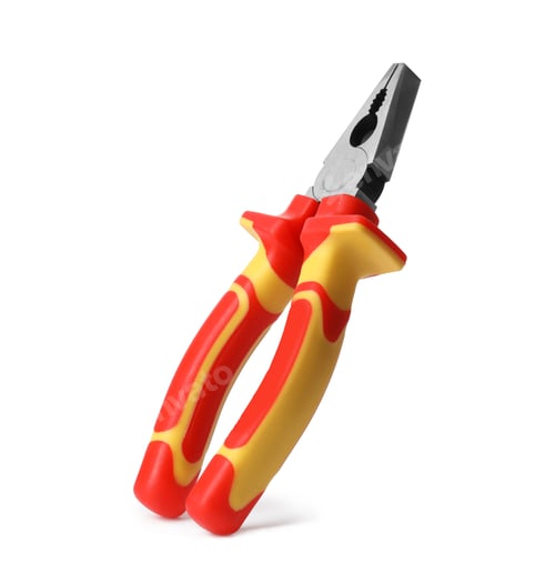 Preview: New pliers isolated on white. Construction tool