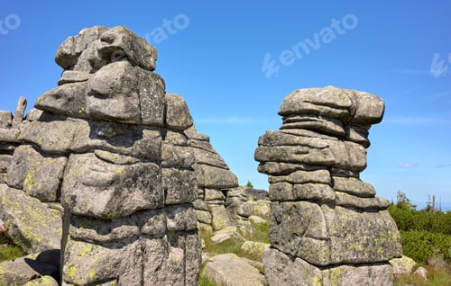 Preview: Rock formations in Karkonosze (Giant Mountains), Poland.
