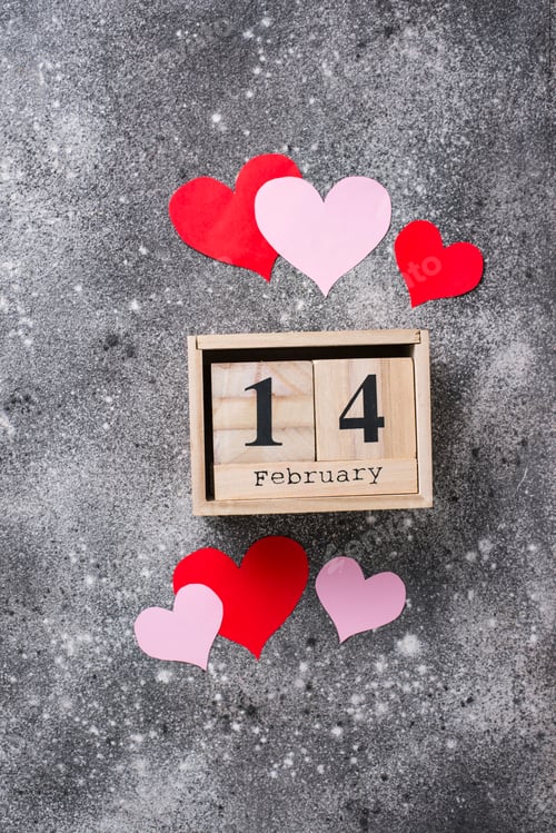 Preview: Valentines Day background with hearts