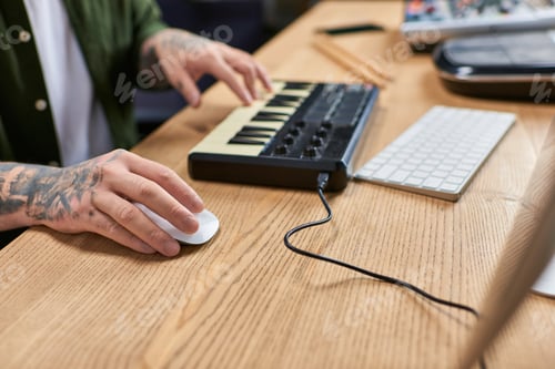 Preview: Asian Musician Creating Music in a Home Studio