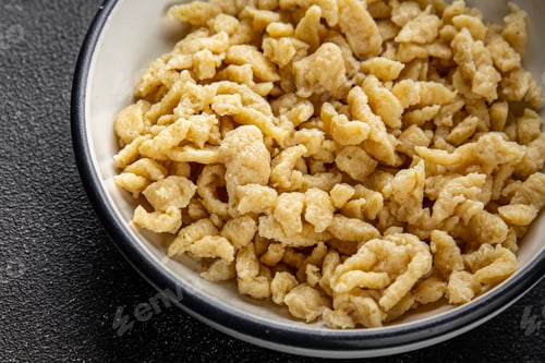 Preview: egg pasta spaetzle shape fresh meal food snack on the table copy space food background rustic top