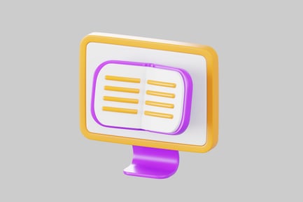 Preview: Online education computer book icon