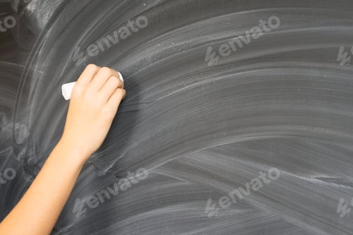 Preview: Hand writting on black board