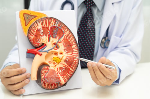 Preview: Anatomical Model of Human Kidney with Medical Professional