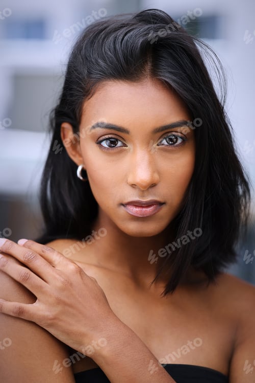 Preview: You dont need a reason to look beautiful. Cropped portrait of a beautiful young woman at home.