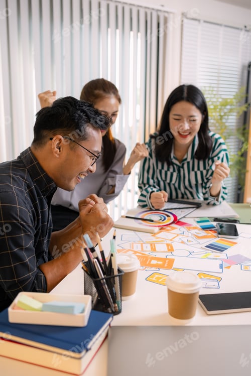 Preview: UX/UI designers collaborating during a creative workshop to test interface ideas