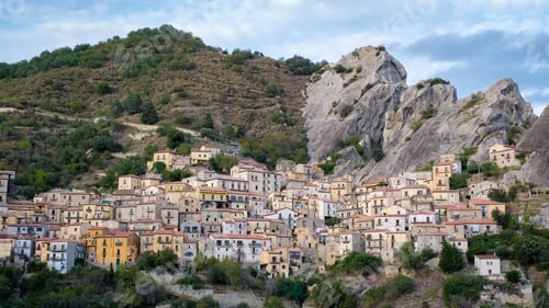 Preview: Discover the enchanting beauty of Castelmezzano village nestled among the rugged mountains of Italy