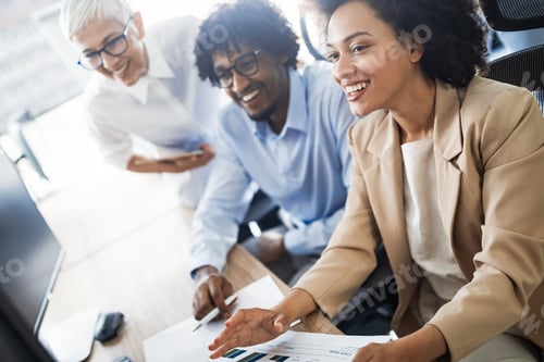 Preview: Business people conference and meeting in modern office