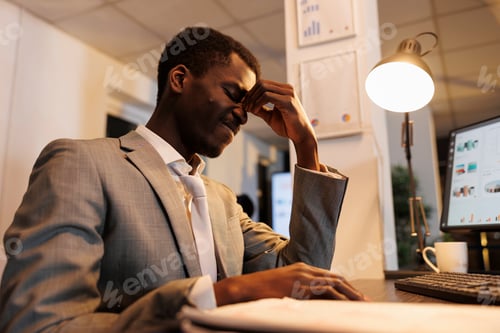 Preview: Nervous mad entrepreneur trying to make investment plan