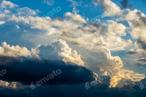 Preview: colorful dramatic sky with cloud at sunset.