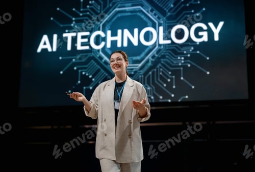 Preview: woman is speaking about technologies