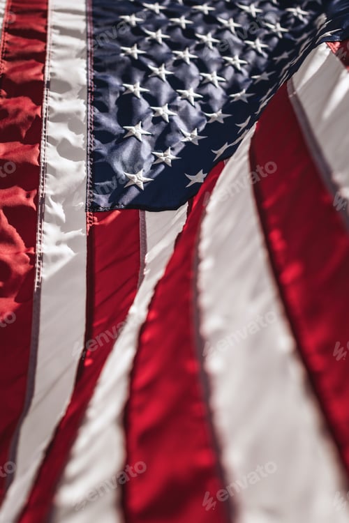 Preview: Striking American Flag Close-Up with Bold Colors