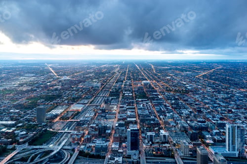 Preview: Street grid in Chicago, United States.