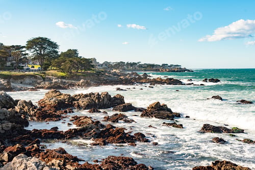 Preview: Rocky coastline on Pacific Grove, California.