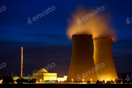 Preview: Nuclear Power Station At Night