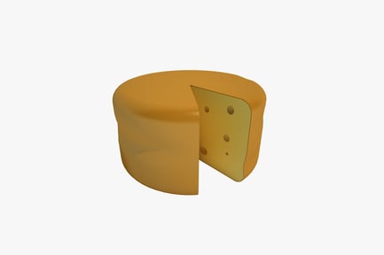 Preview: Cheese wheel with section removed