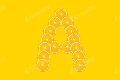 Preview: Orange alphabet - letter A