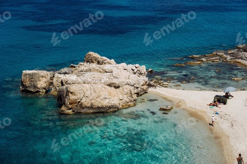Preview: View of the beautiful Xigia beach. beach on the island of Zakynthos. Greece