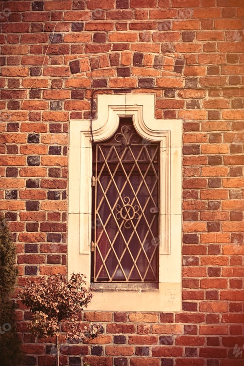 Preview: photo of beautiful vintage old window in Wroclaw, Poland