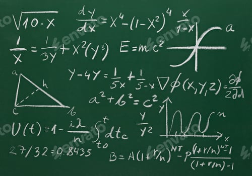 Preview: Close Up Of Math Formulas On A Blackboard