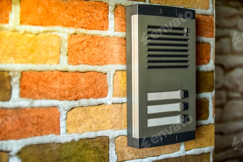 Preview: intercom at building entrance.