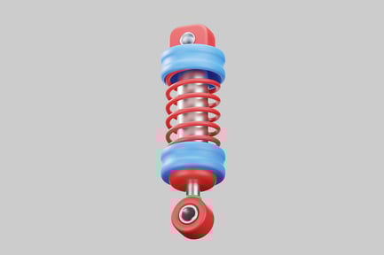 Preview: Cartoon shock absorber spring suspension