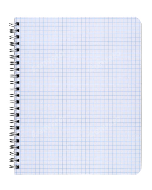 Preview: Copybook isolated on white background