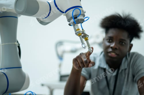 Preview: Trainee Robotics engineer learning with Programming and Manipulating Robot Hand