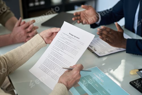 Preview: Senior Couple Concluding Mortgage Agreement