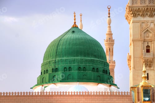 Preview: Green dome - Prophet Mohammed Mosque , Al Masjid an Nabawi - Medina / Saudi Arabia