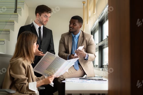 Preview: Group of diverse business people working together in the office,