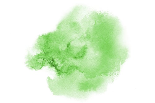 Preview: Green Watercolor Stain on White Background