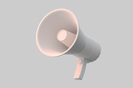 Visualização: Megafone branco simples